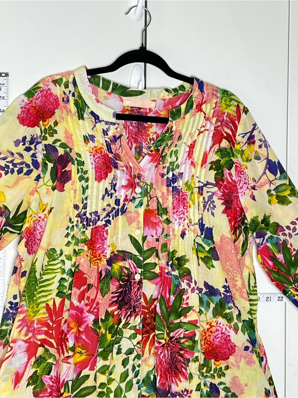 LA CERA Women’s XL Tropical Floral Lightweight Breathable Packable Shirt Blouse - Picture 3 of 7